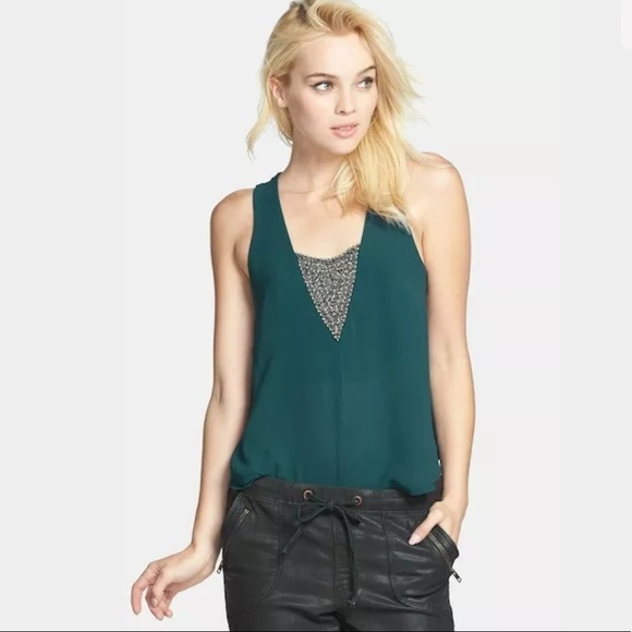 COPY - ASTR | Teal Embellished Split Back Tank - Picture 4 of 9